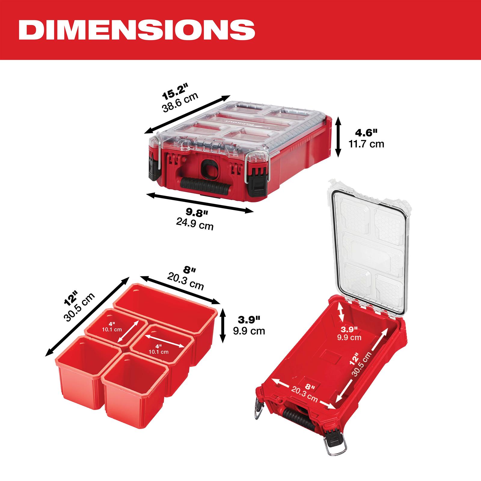 マイケル　22冊セット Milwaukee 48-22-8433 PACKOUT Tilt Bin Organizer | Adam's Tarp
