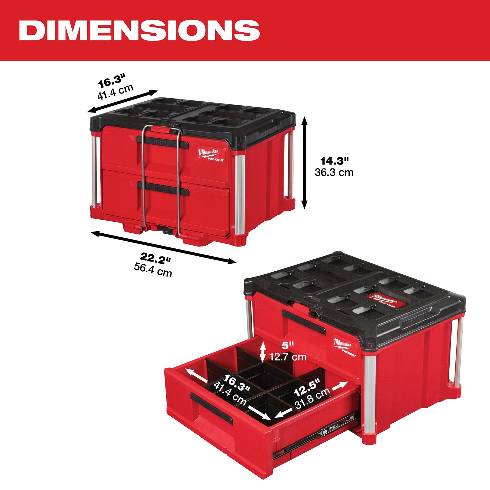 Milwaukee Tool 48-22-8442 Milwaukee PACKOUT Toolboxes | Summit Racing