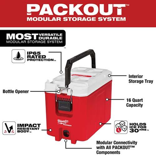 Milwaukee Tool 48-22-8460 Milwaukee PACKOUT 16 qt. Compact Coolers