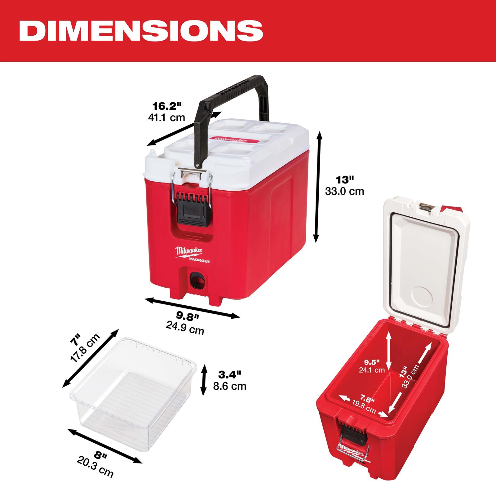 Milwaukee Tool 48228460 Milwaukee PACKOUT 16 qt. Compact Coolers