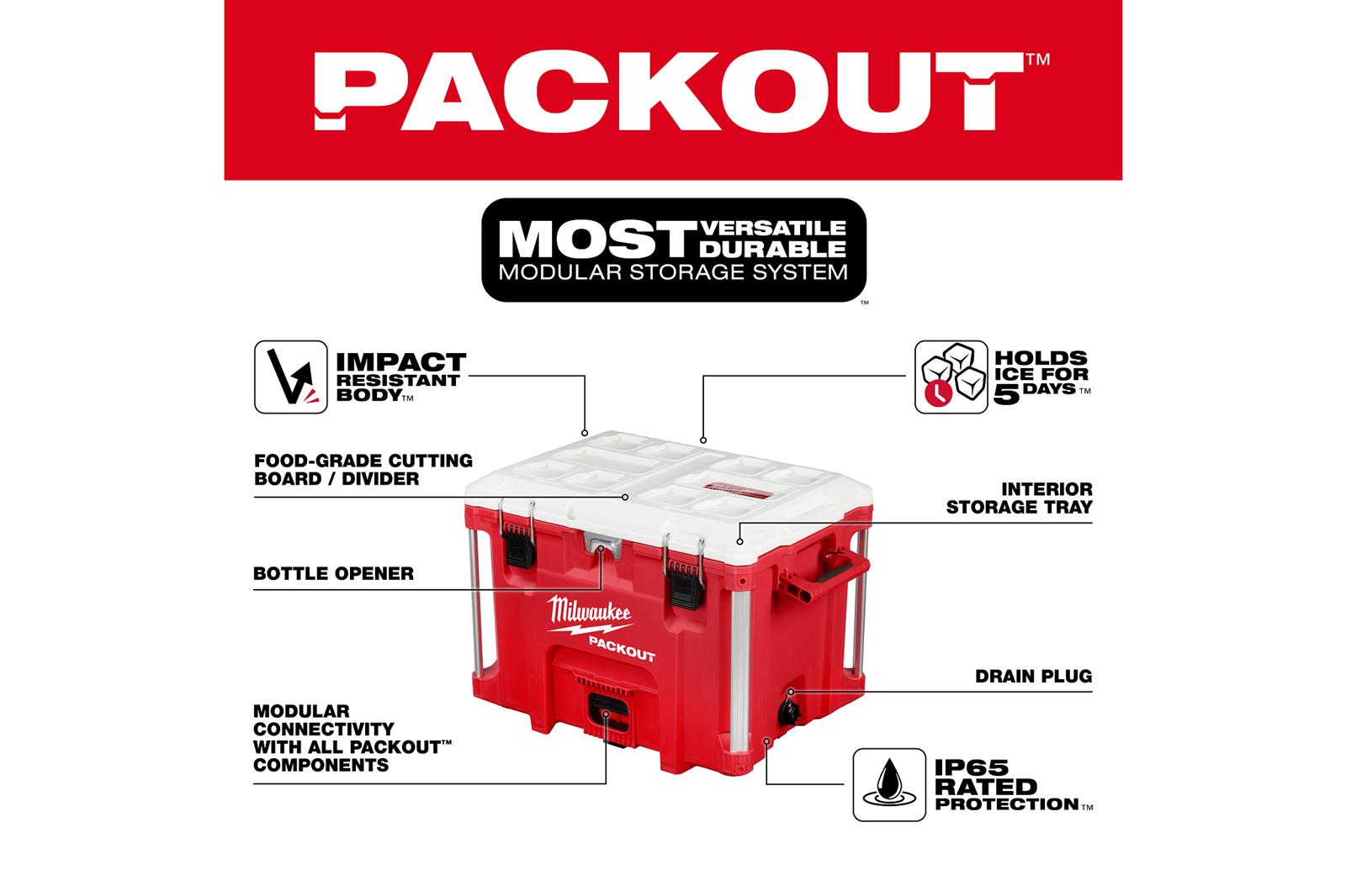 Milwaukee Tool 48228462 Milwaukee PACKOUT 40 Quart XL Coolers Summit Racing