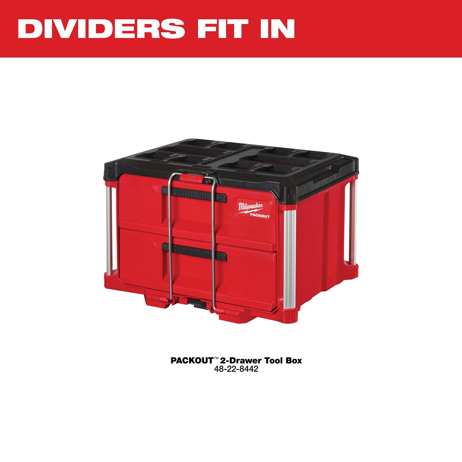 Milwaukee Tool 48-22-8472 Milwaukee PACKOUT 2-Drawer Toolbox