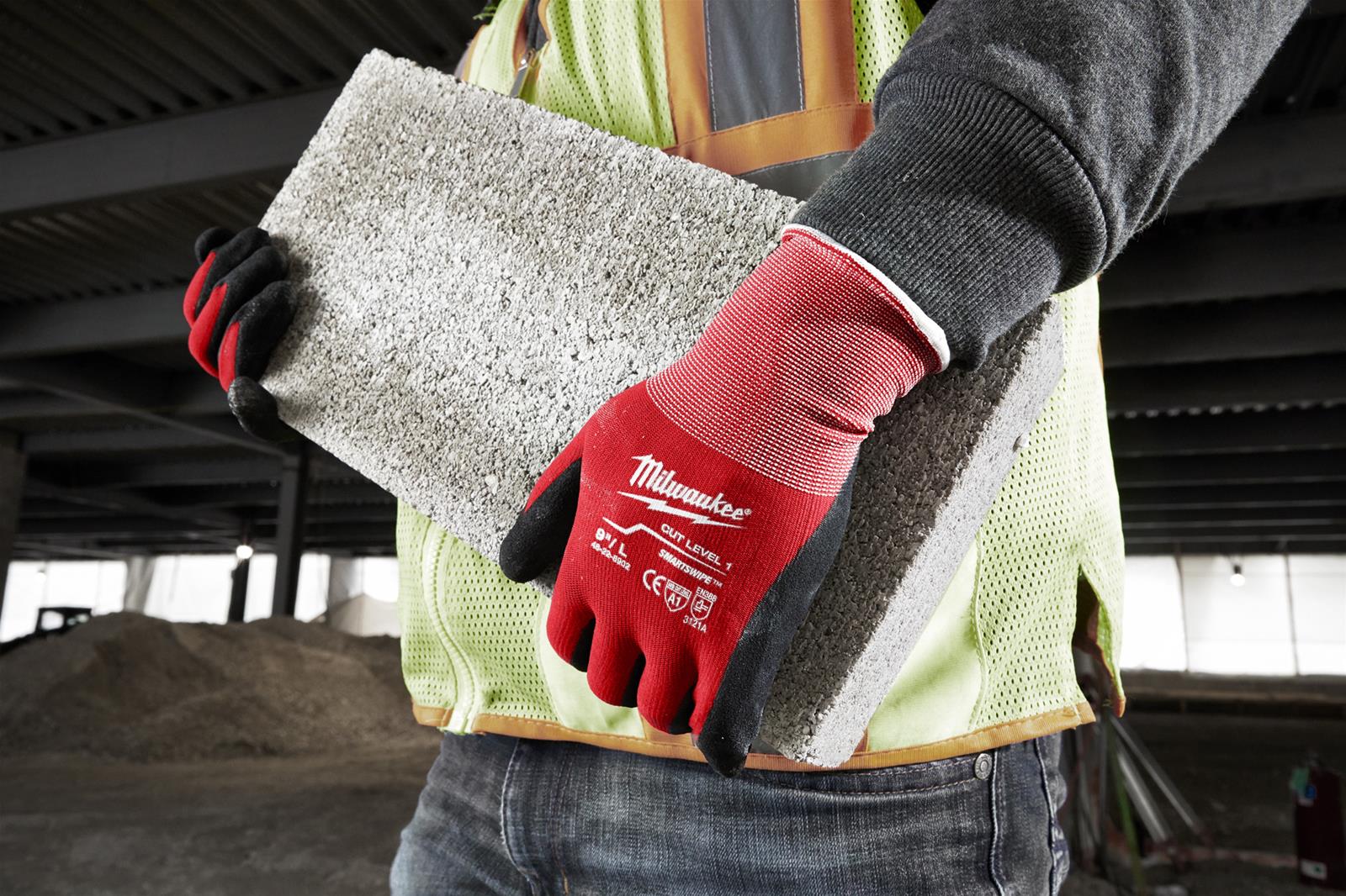 Milwaukee 48-22-8903B Cut 1 Dipped Gloves – 12 Pack, XL, Nitrile Grip