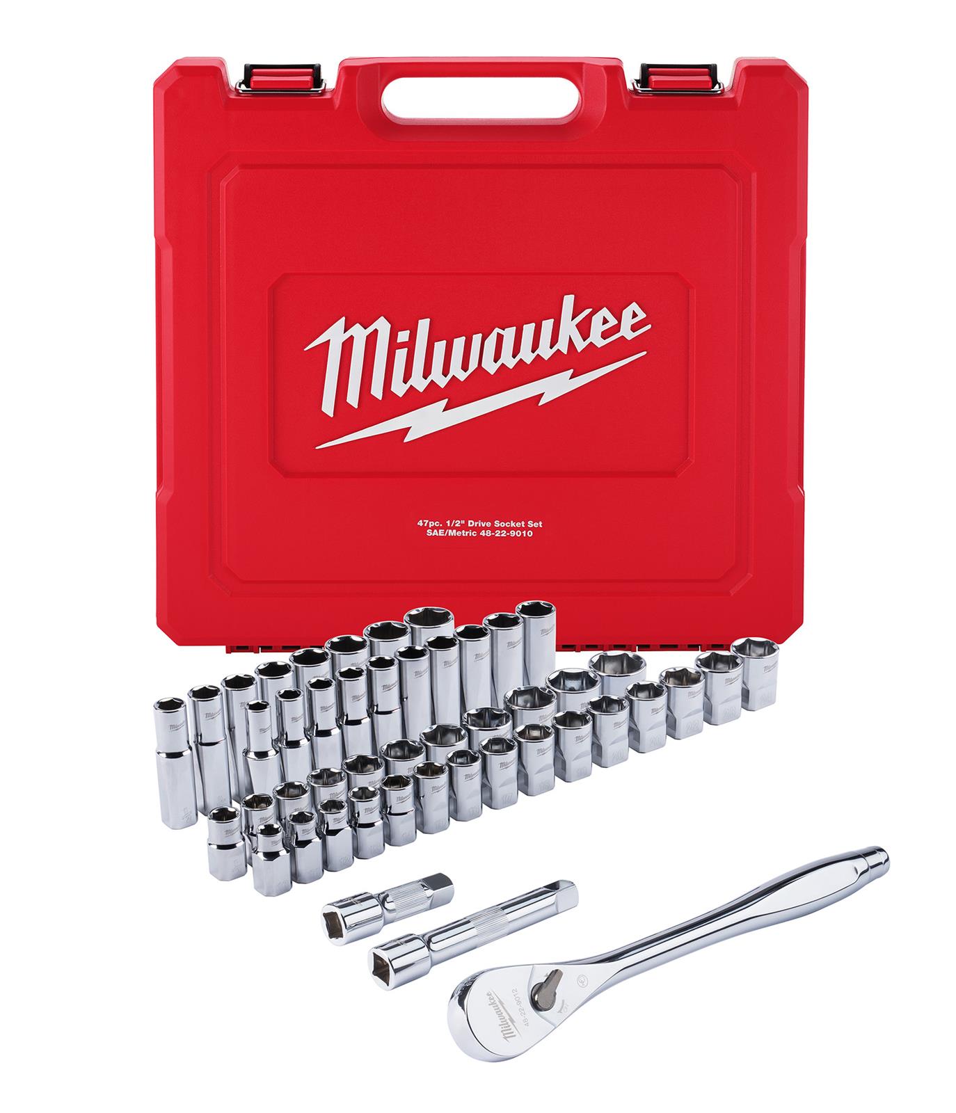 Milwaukee Tool 48229010 Milwaukee 47Piece Ratchet and Socket Sets