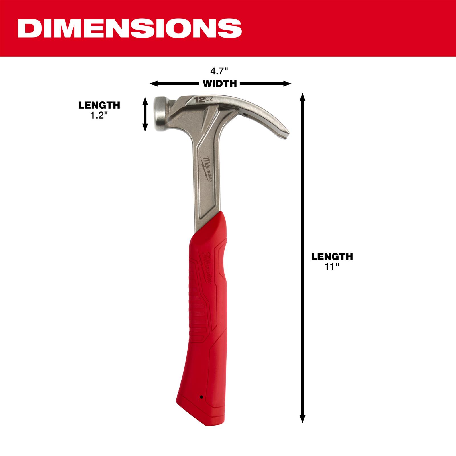 Milwaukee Tool 48-22-9019 Milwaukee Smooth Face Hybrid Claw