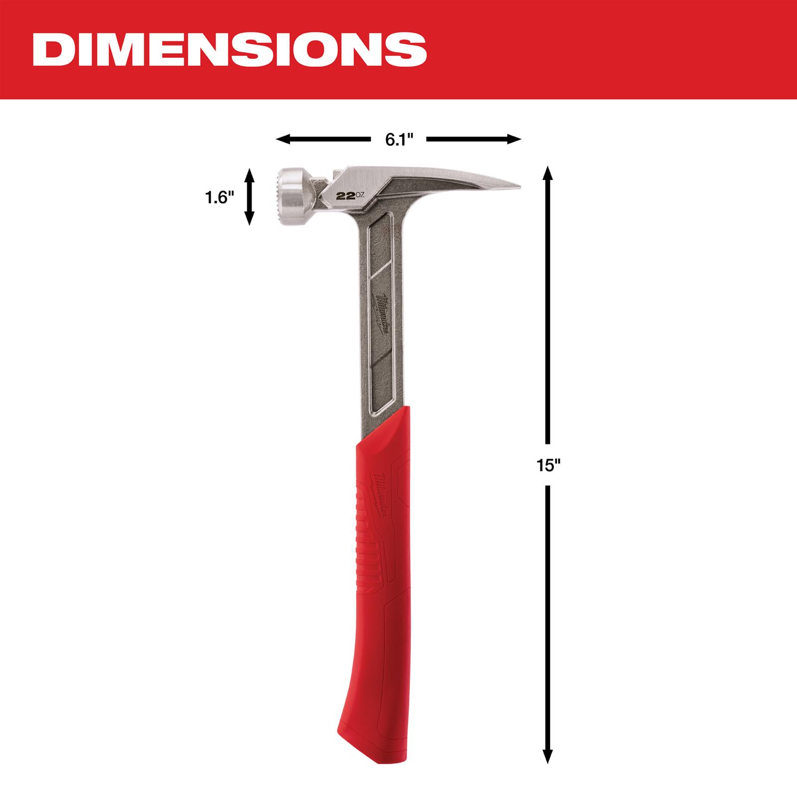 Milwaukee Tool 48229022 Milwaukee Milled Face Framing Hammers Summit Racing