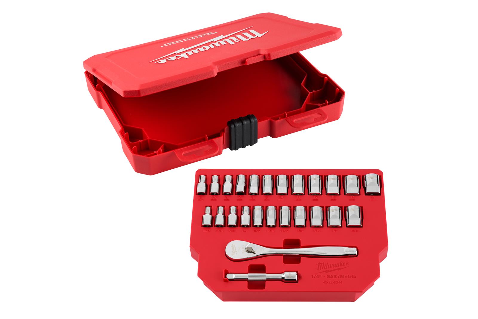 Milwaukee 48-22-9044 Ensemble De 25 Douilles Et Acc. à Prise 1/4&quot