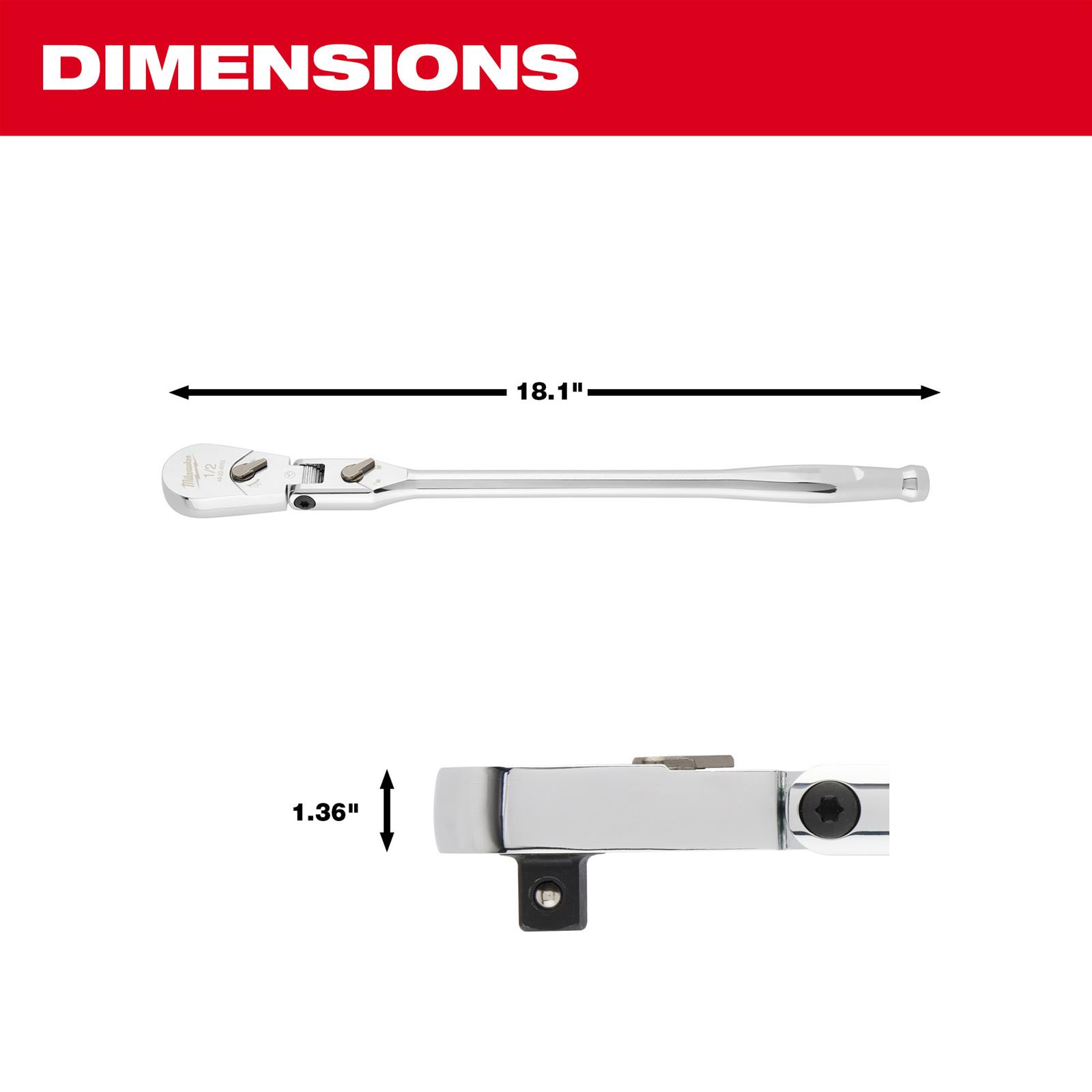 Milwaukee Tool 48-22-9052 Milwaukee Flex Head Ratchets | Summit Racing