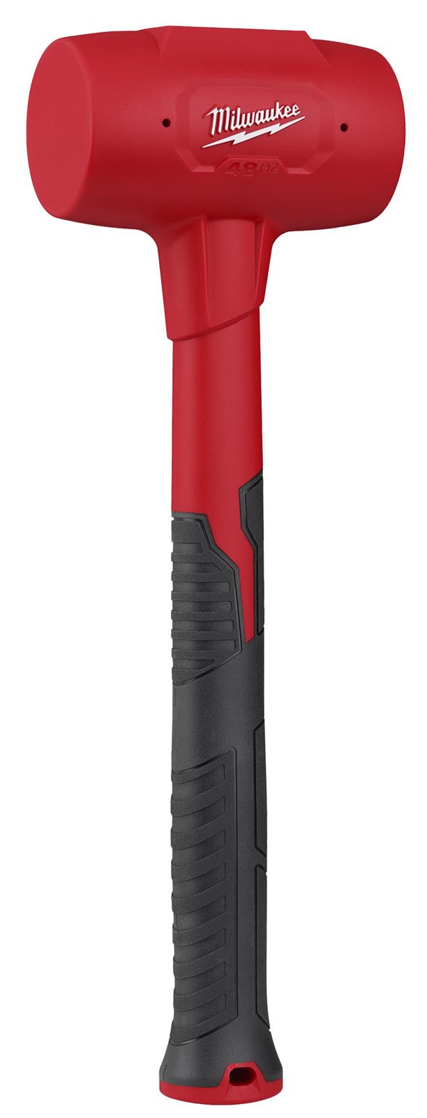 Milwaukee 48-22-9151 48oz Dead Blow Hammer – Steel Handle, 11in Grip, Red, UPC 0045242664405
