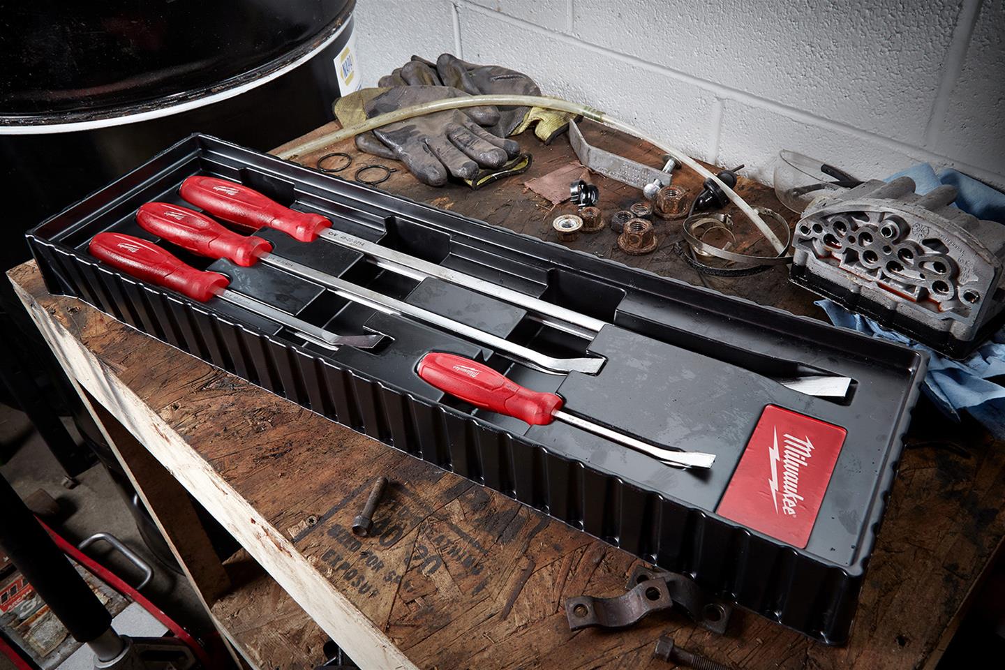 BARツールセット Milwaukee Tool 48-22-9214 Milwaukee 4-Piece Pry Bar Sets | Summit