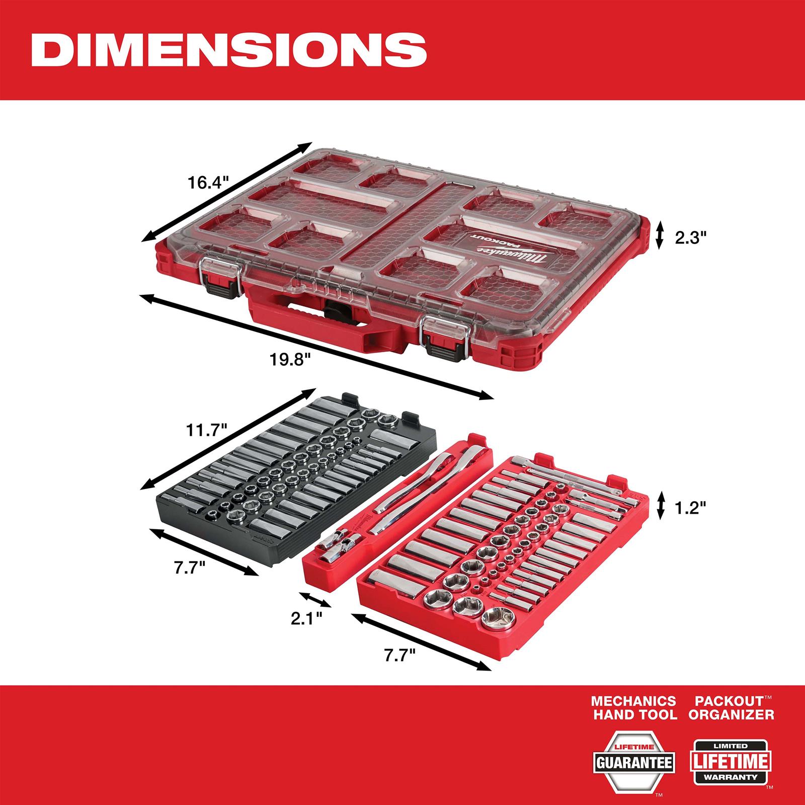 Milwaukee Tool 48-22-9486 Milwaukee 106-Piece Ratchet And Socket Sets ...