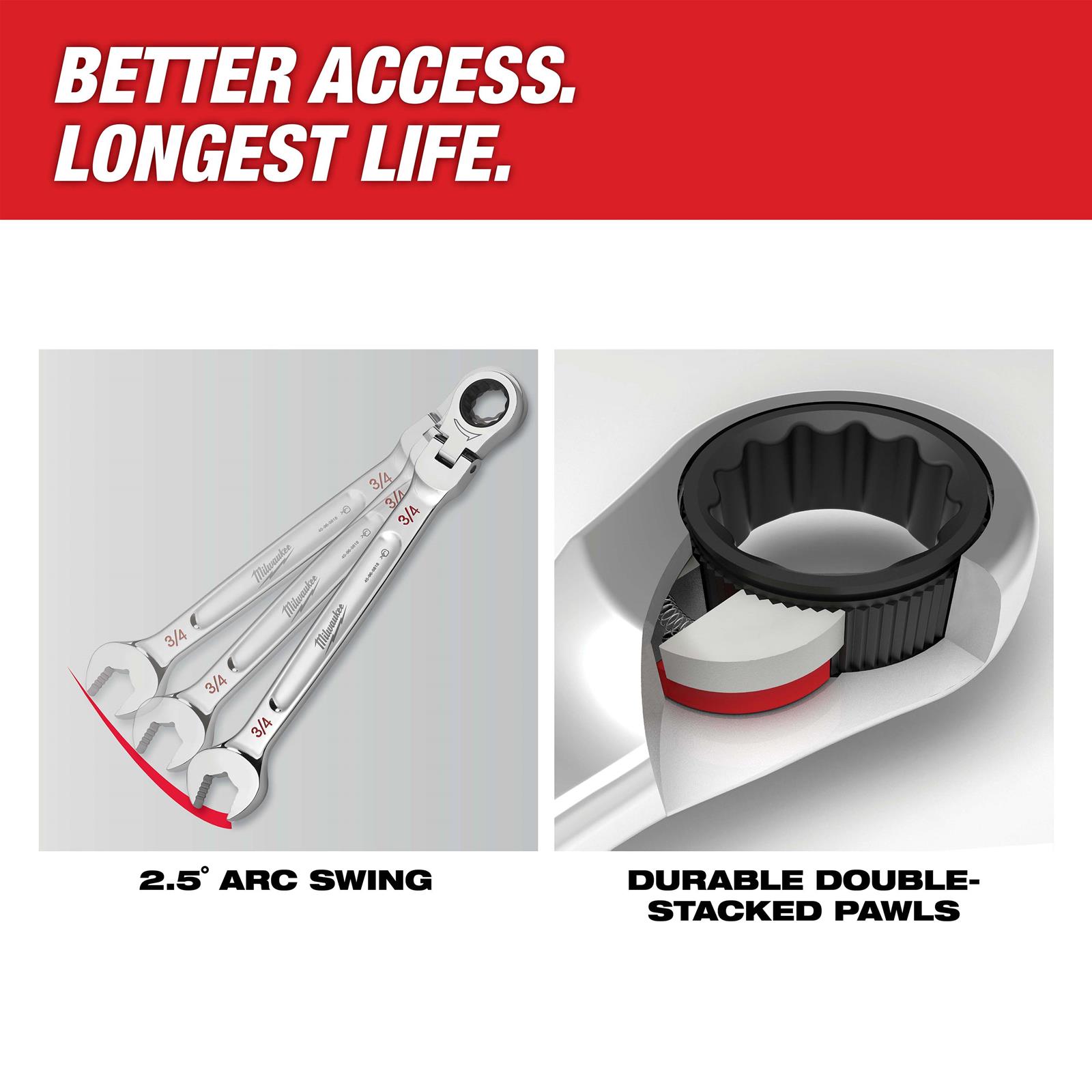 Milwaukee Tool 48-22-9529 Milwaukee 7-Piece Flex Head Ratcheting