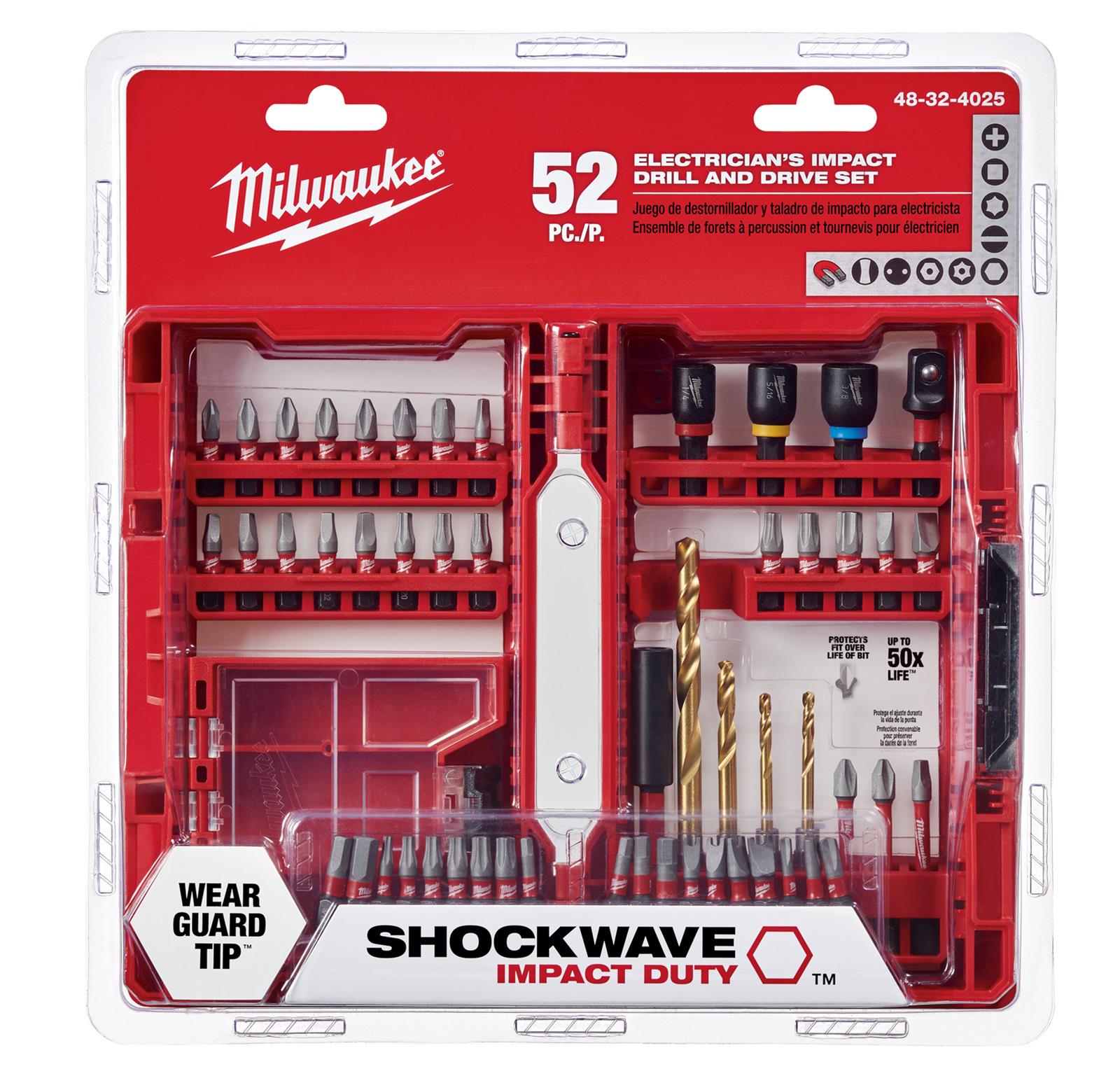 Milwaukee Tool 48-32-4025 Milwaukee SHOCKWAVE Impact Duty Driver Bit Sets