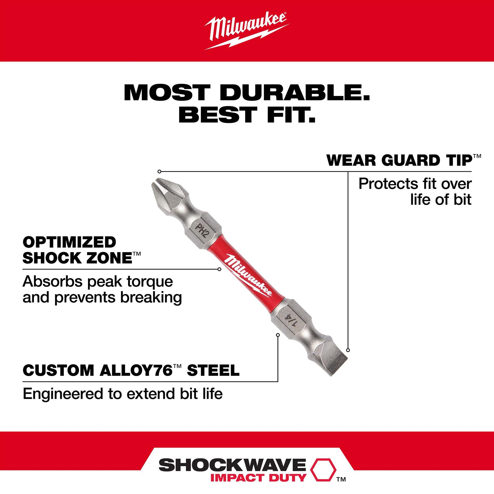 Milwaukee Tool 48-32-4310 Milwaukee SHOCKWAVE Impact Driver Bits