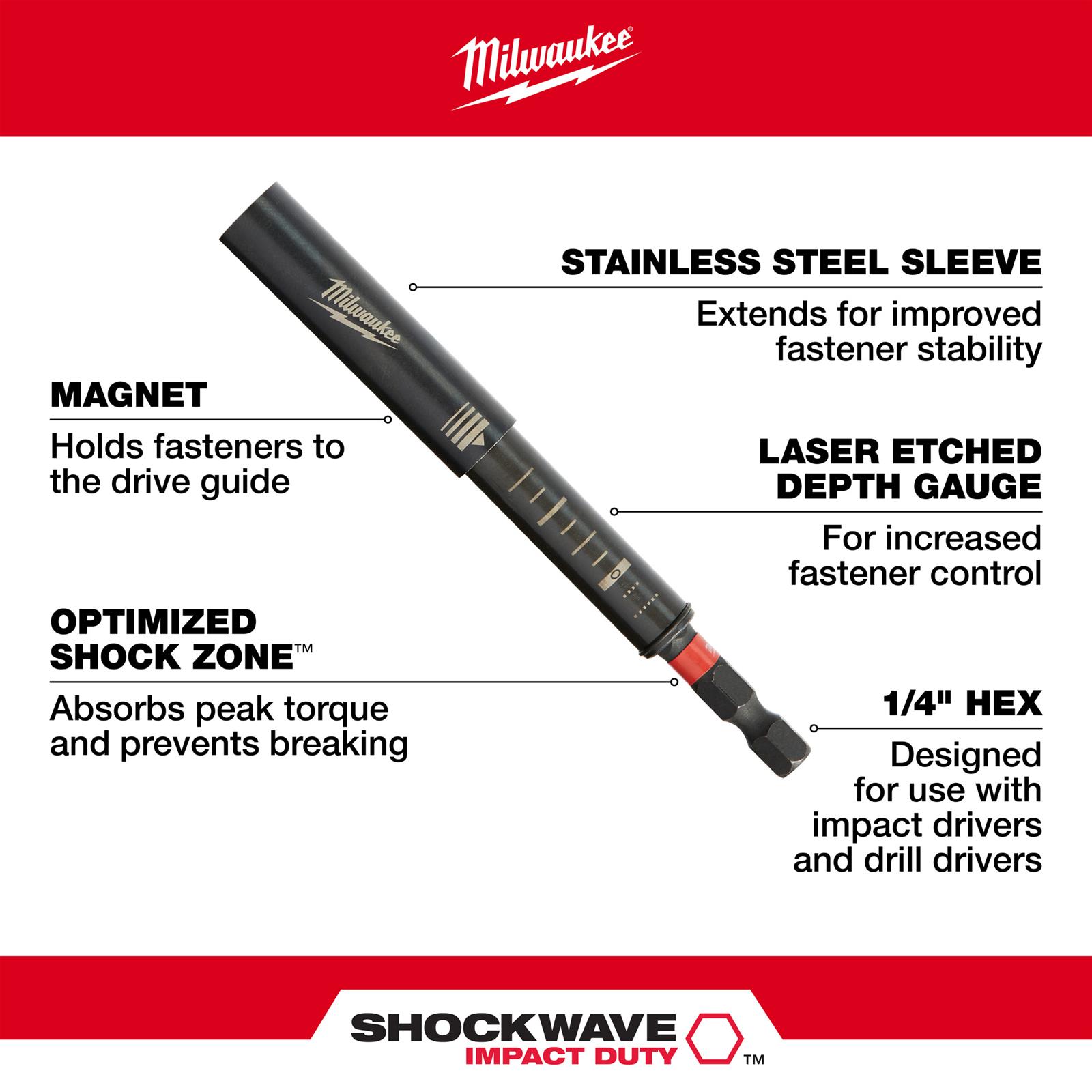 Milwaukee Tool 48-32-4508 Milwaukee SHOCKWAVE Impact Magnetic