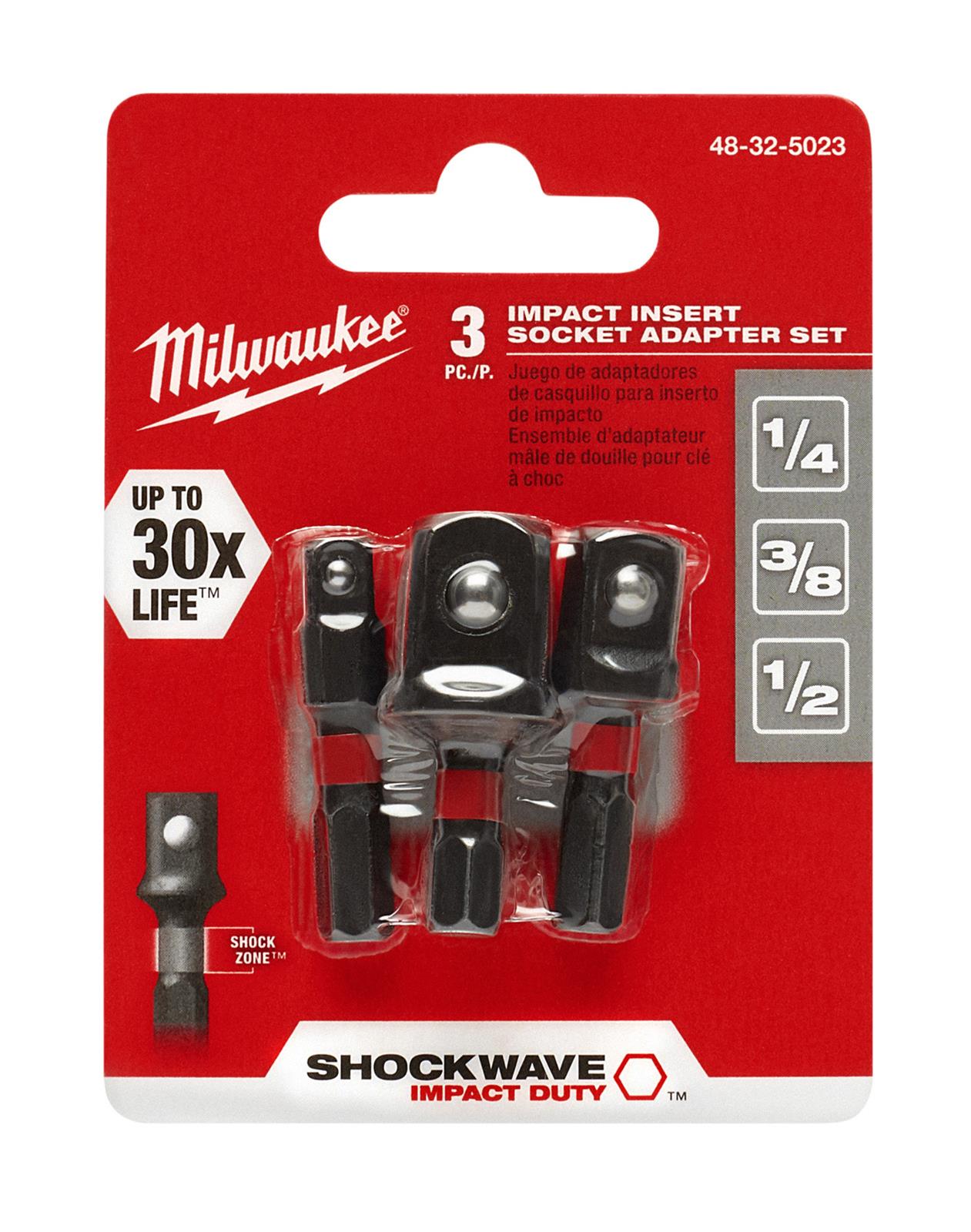 Milwaukee Tool 48325023 Milwaukee SHOCKWAVE Impact Socket Adapters