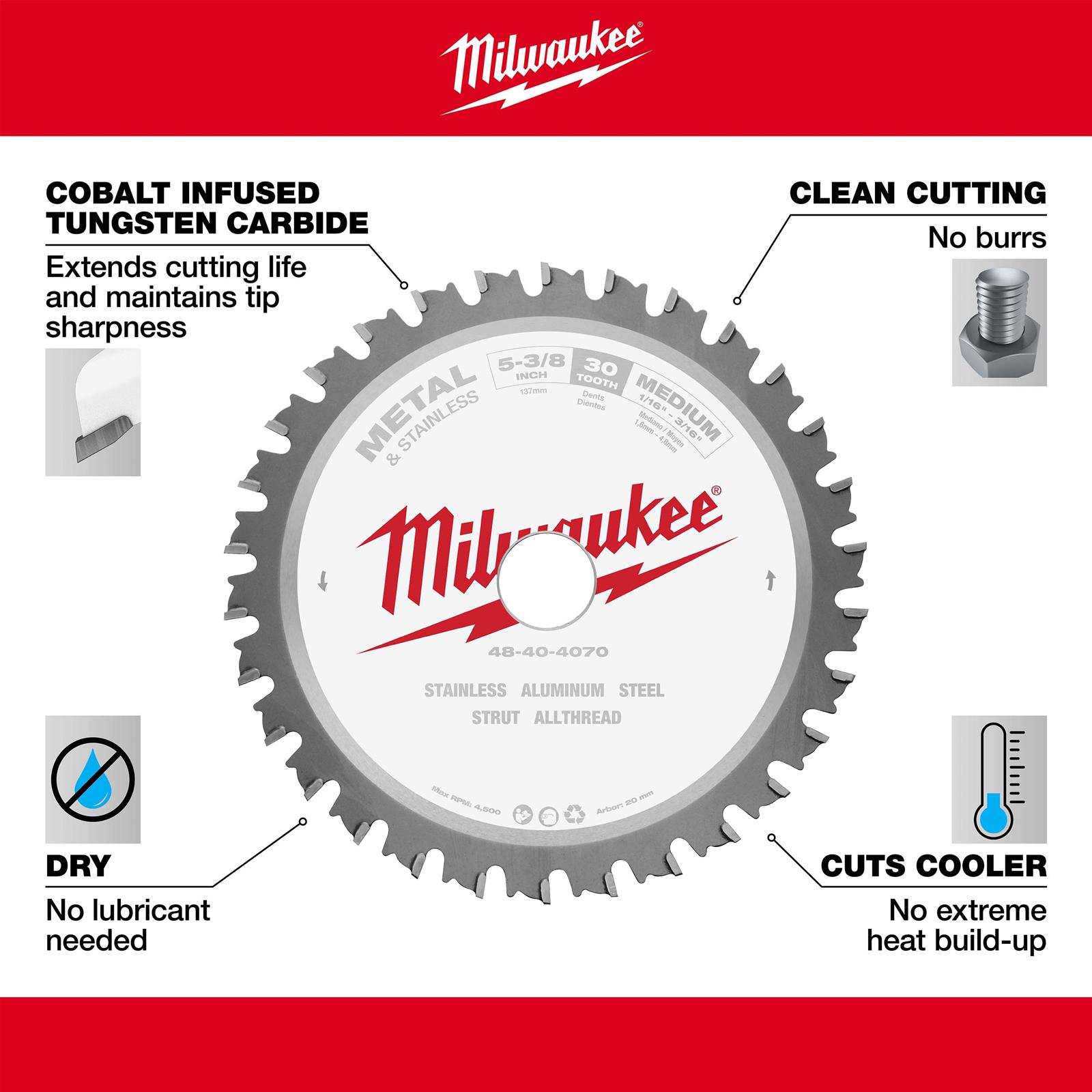 Milwaukee Tool 48-40-4070 Milwaukee Circular Saw Metal Cutting