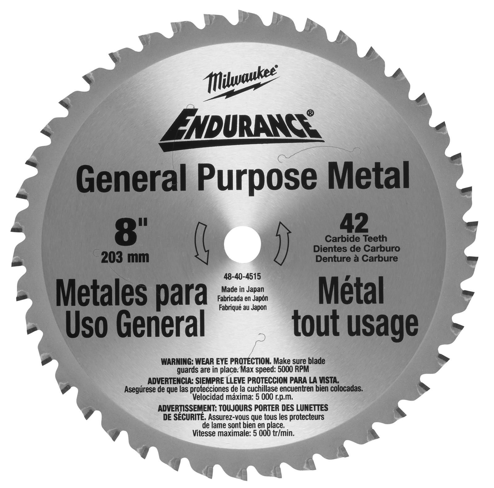 Milwaukee Tool 48404515 Milwaukee Circular Saw Metal Cutting Blades Summit Racing