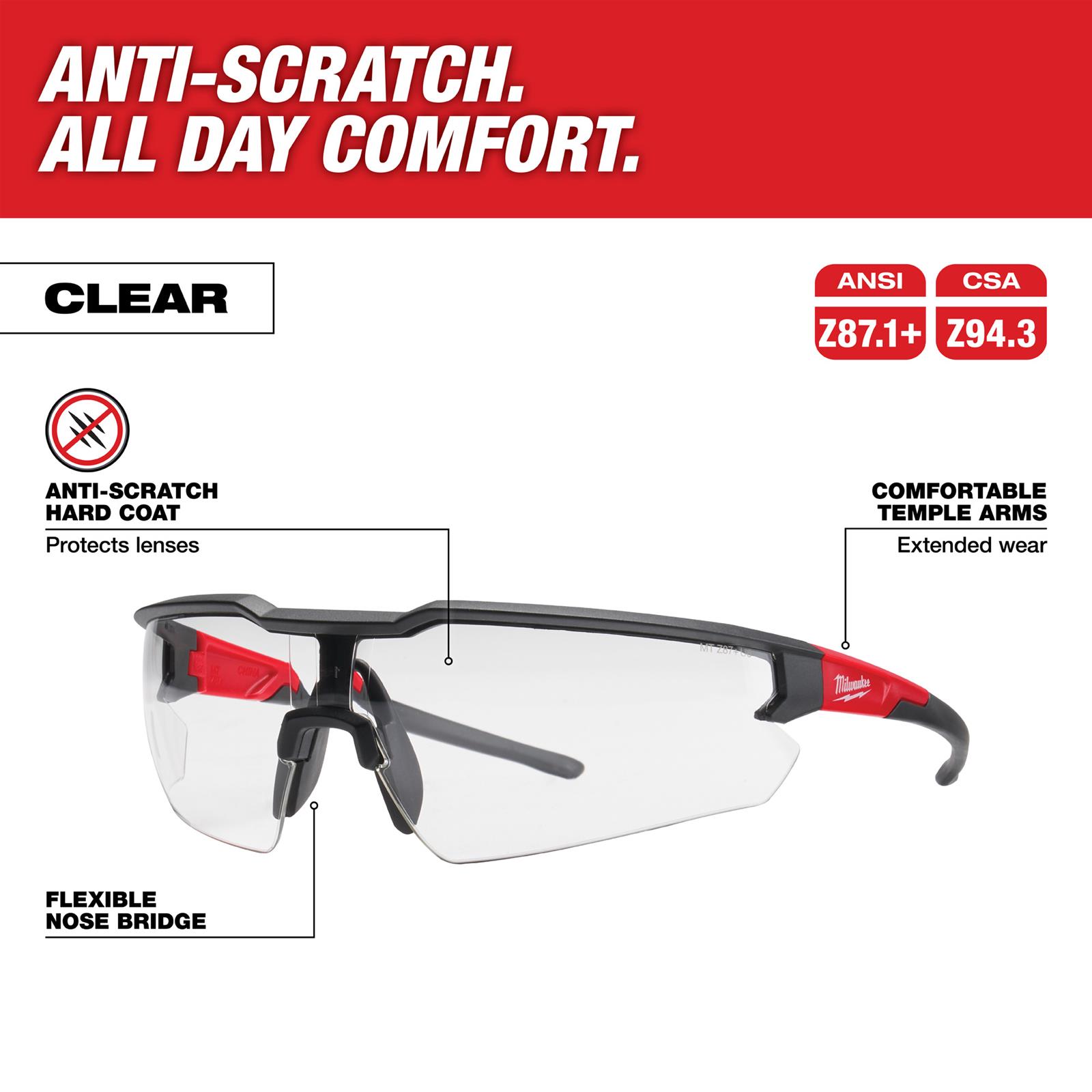Milwaukee Tool 48-73-2052 Milwaukee Anti-Scratch Safety Glasses