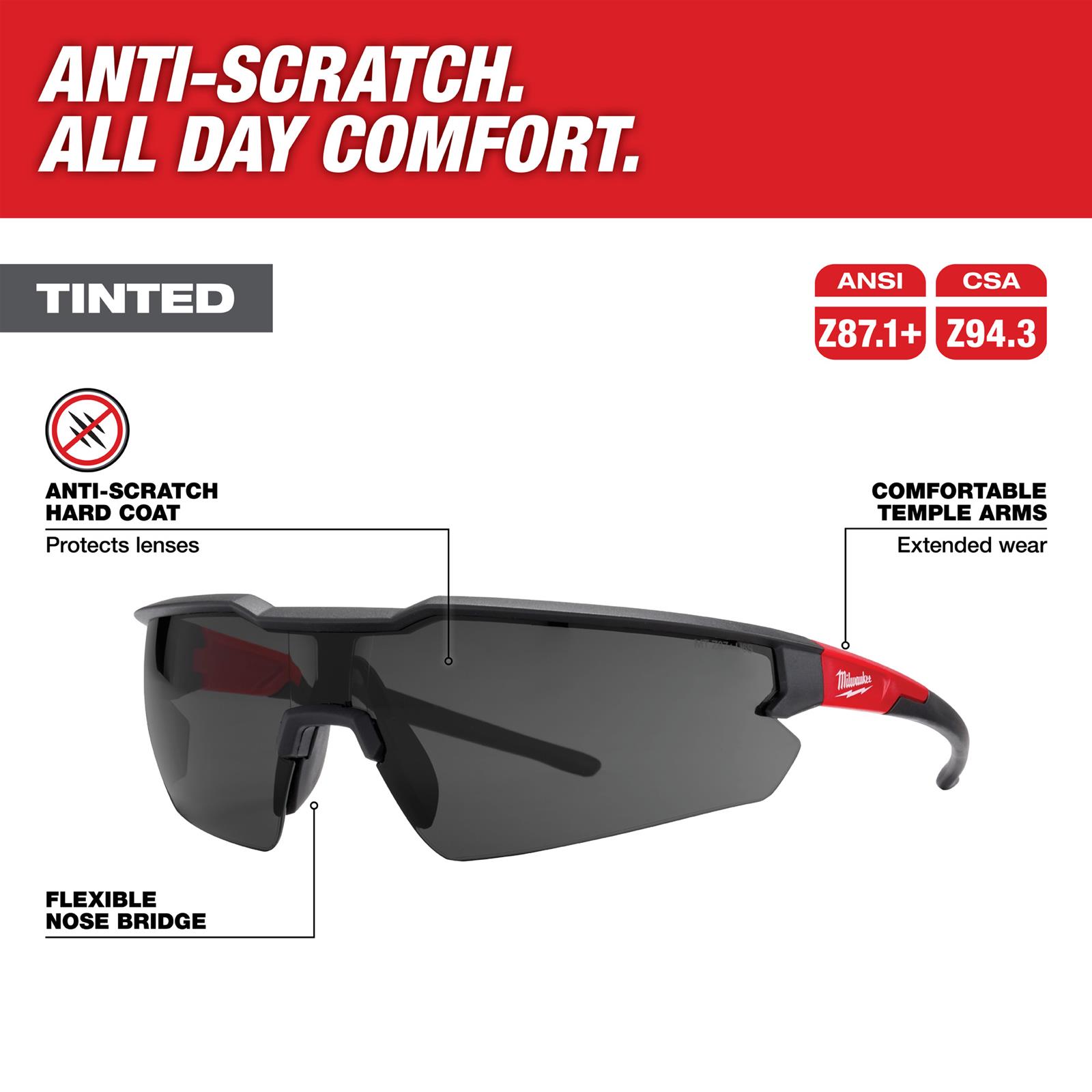 Milwaukee Tool 48-73-2015 Milwaukee Anti-Scratch Safety Glasses