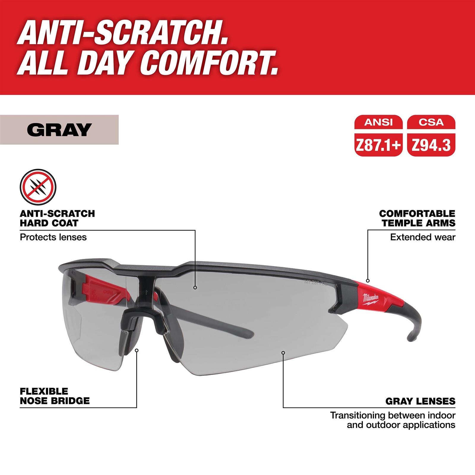 Milwaukee Tool 48-73-2106 Milwaukee Anti-Scratch Safety Glasses