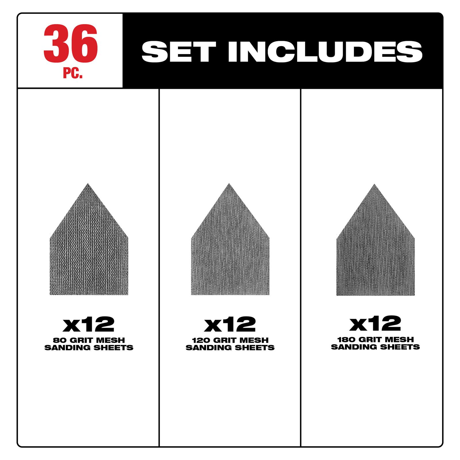 Milwaukee Tool 48805406 Milwaukee Mesh Sanding Sheets for M12 FUEL