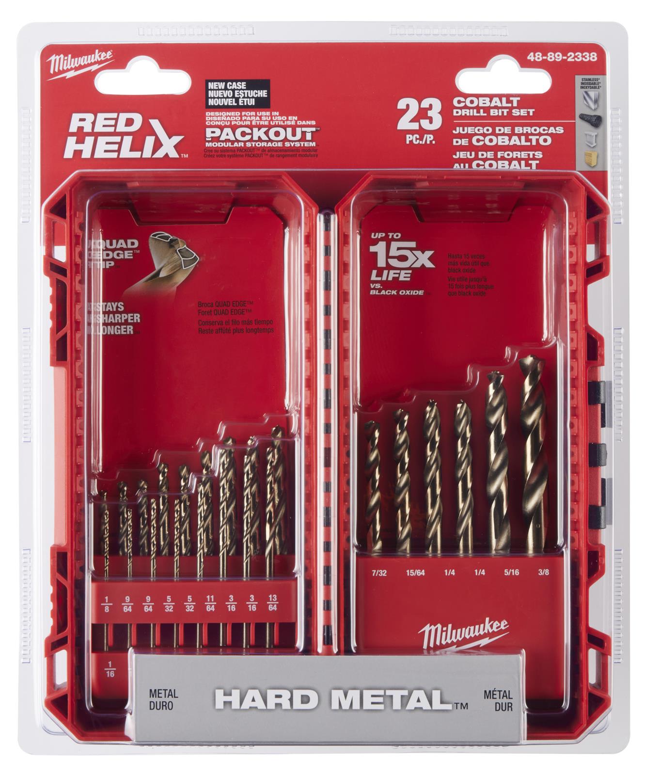 Milwaukee Tool 48-89-2338 Milwaukee RED HELIX Cobalt Drill Bits