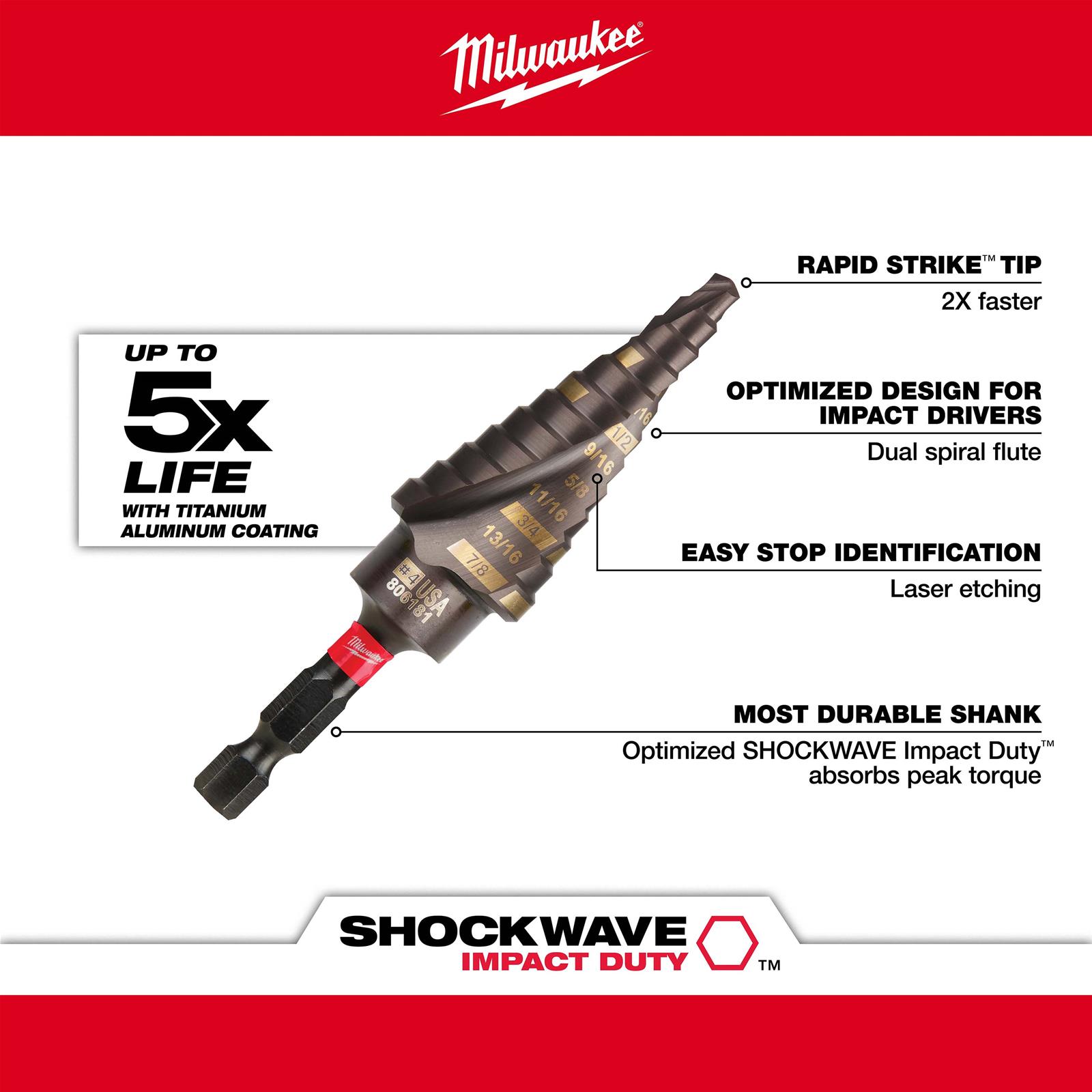 Milwaukee Tool 48-89-9254 Milwaukee SHOCKWAVE Impact Duty Step