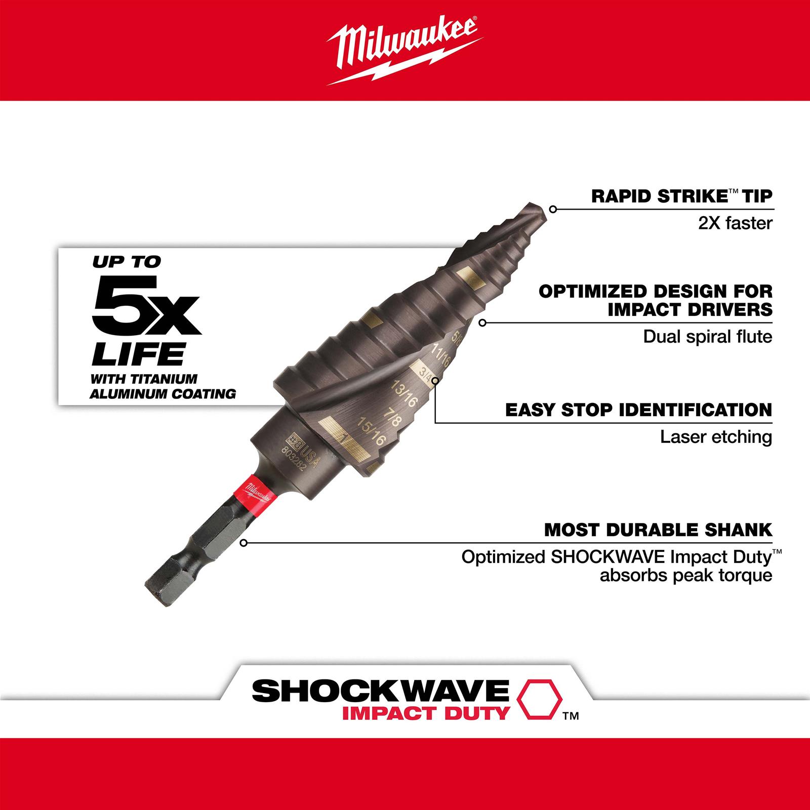 Milwaukee Tool 48-89-9256 Milwaukee SHOCKWAVE Impact Duty Step