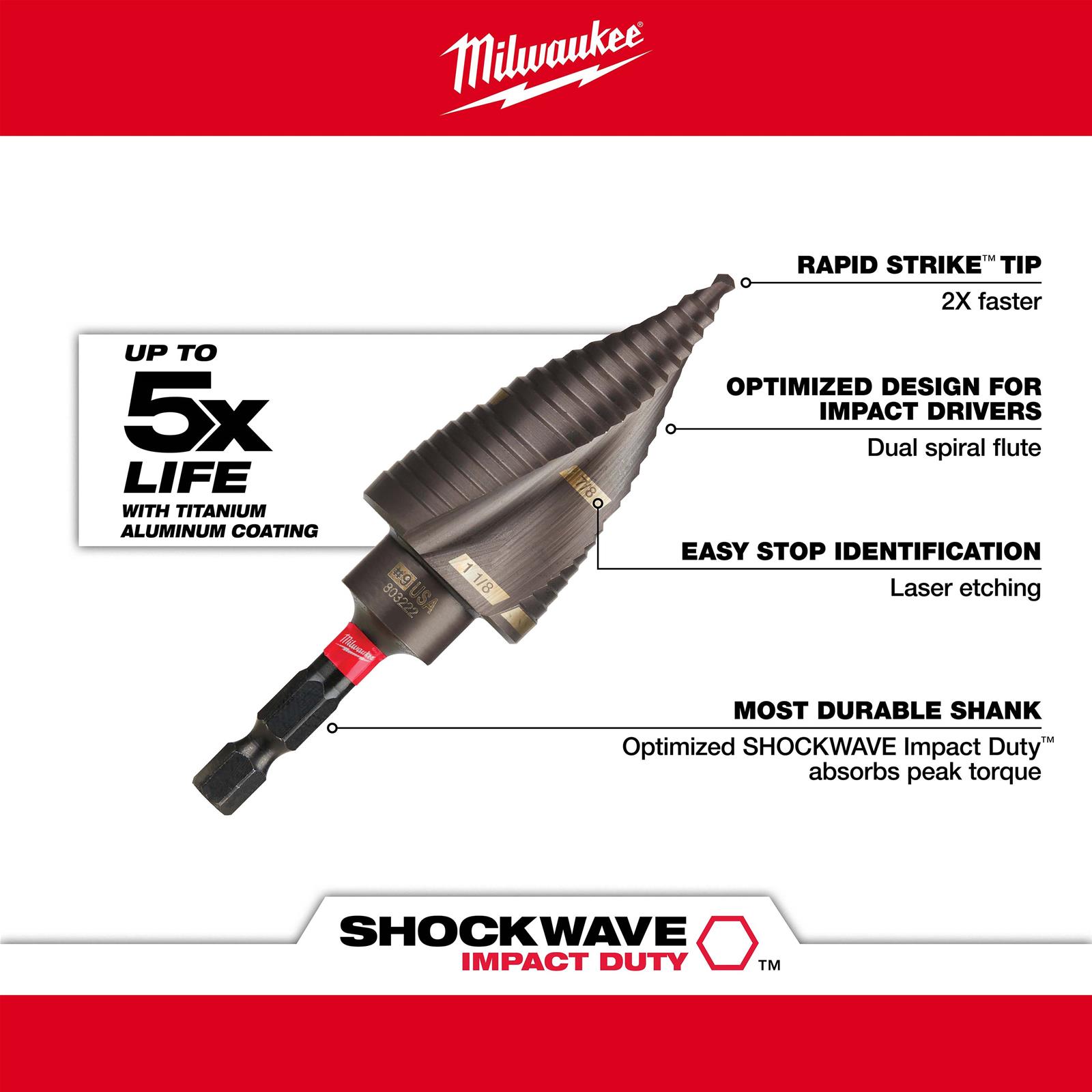 Milwaukee Tool 48-89-9257 Milwaukee SHOCKWAVE Impact Duty Step