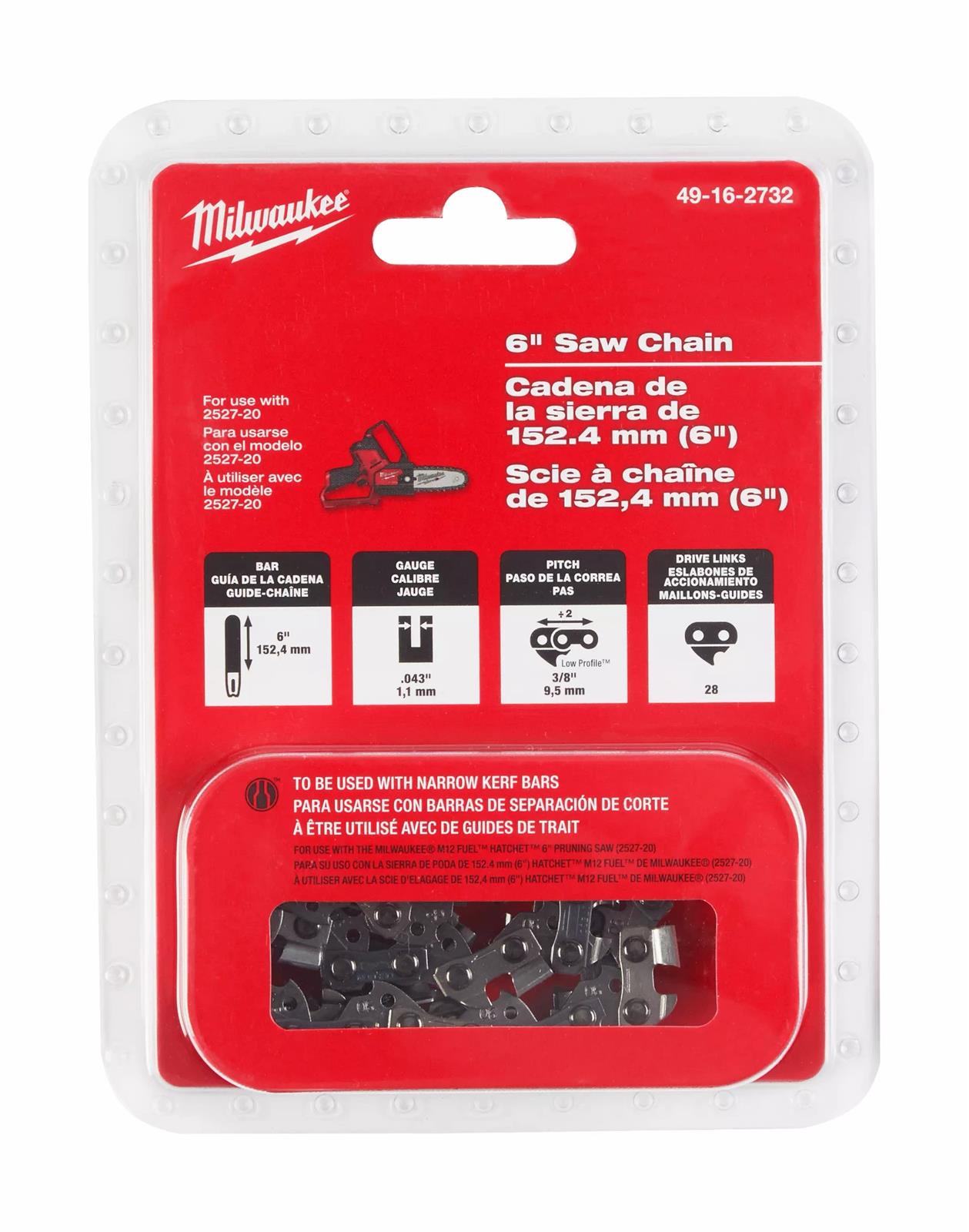 Milwaukee Tool 49-16-2732 Milwaukee Chain Saw Chains | Summit Racing