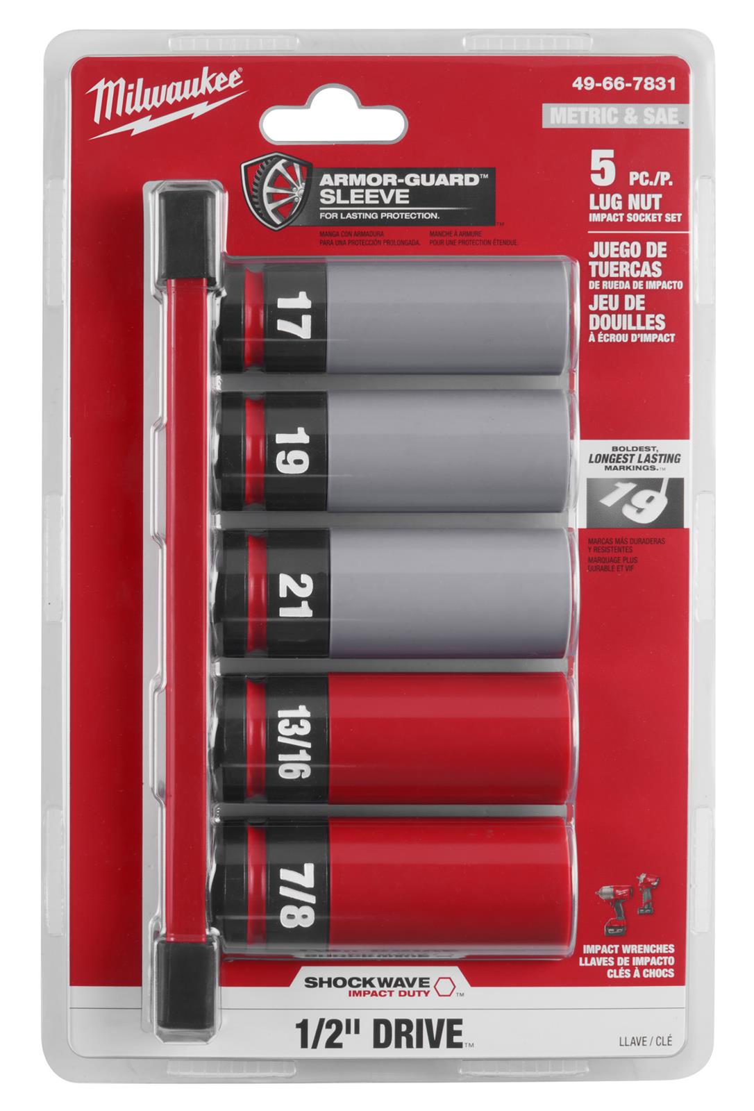 Milwaukee Tool 49667831 Milwaukee SHOCKWAVE Impact Duty Lug Nut