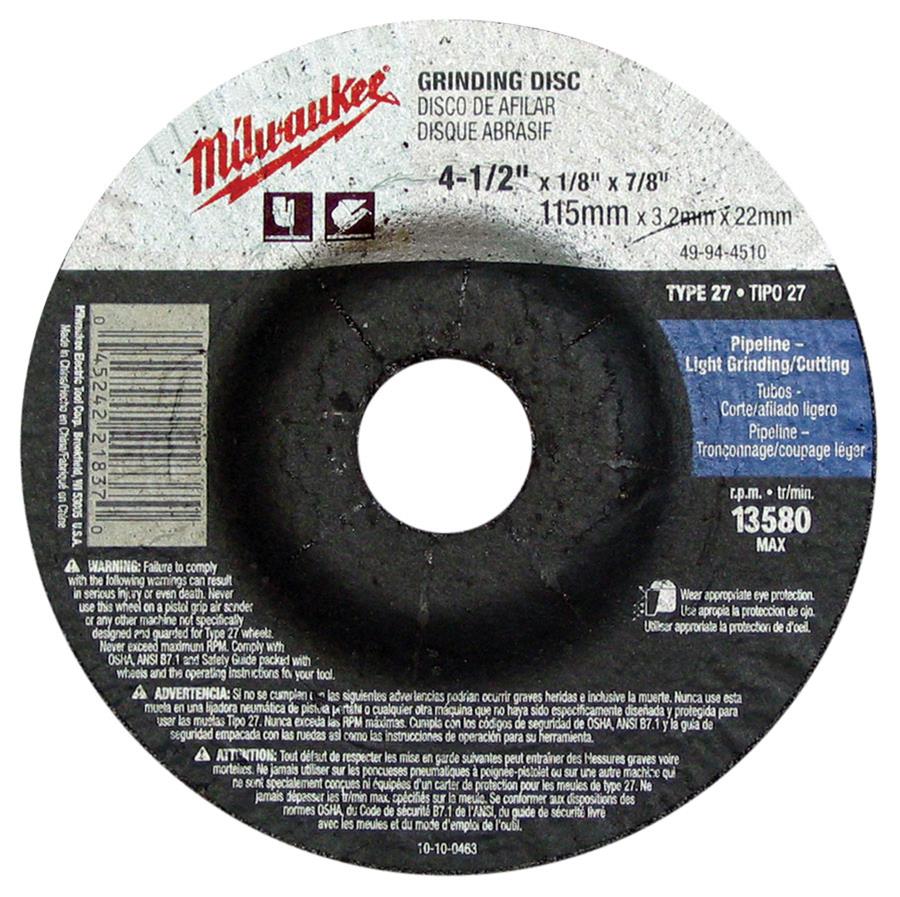Milwaukee Tool 49944500 Milwaukee Metal CutOff Wheels Summit Racing
