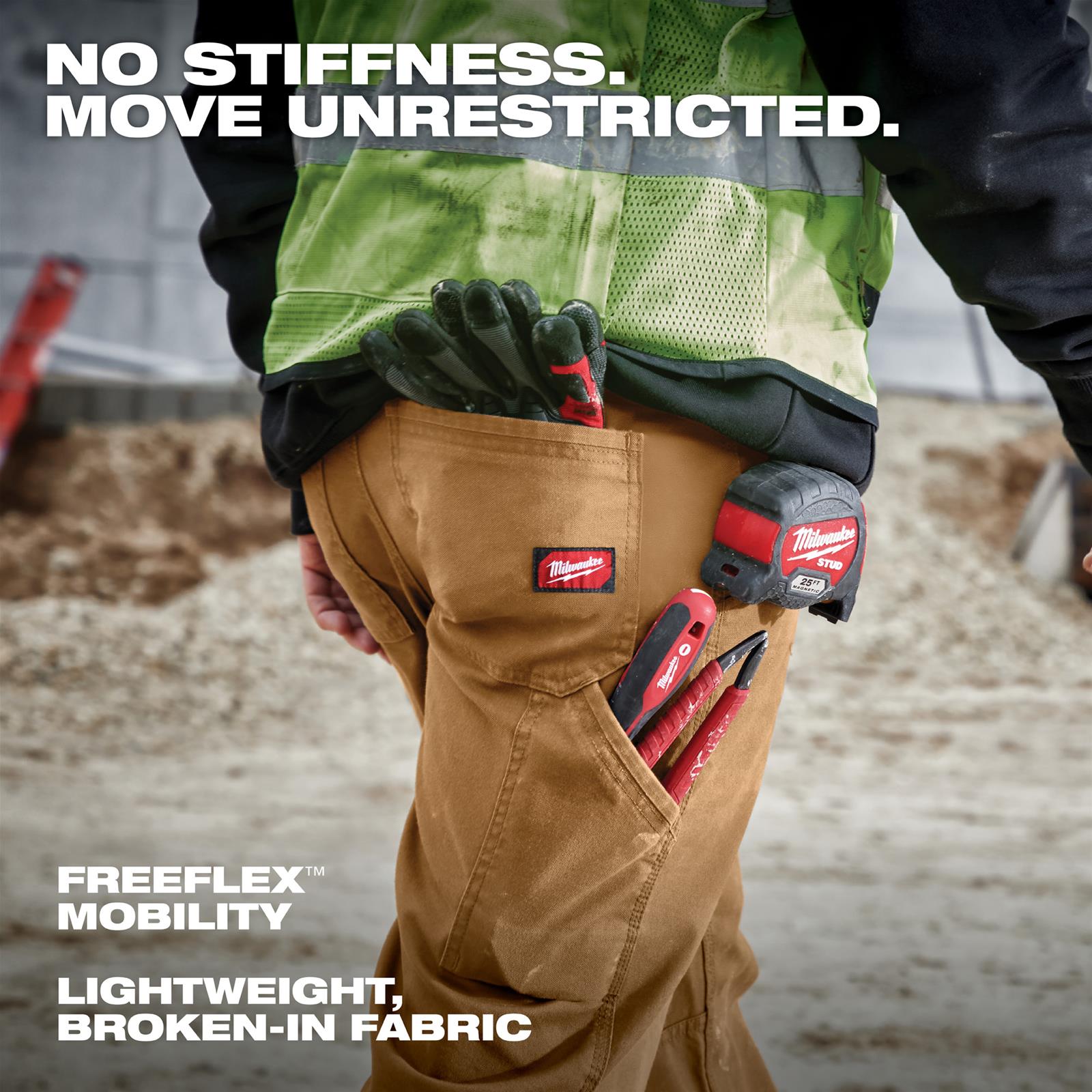 Milwaukee Tool 701K-3434 Milwaukee Heavy-Duty Flex Work Pants