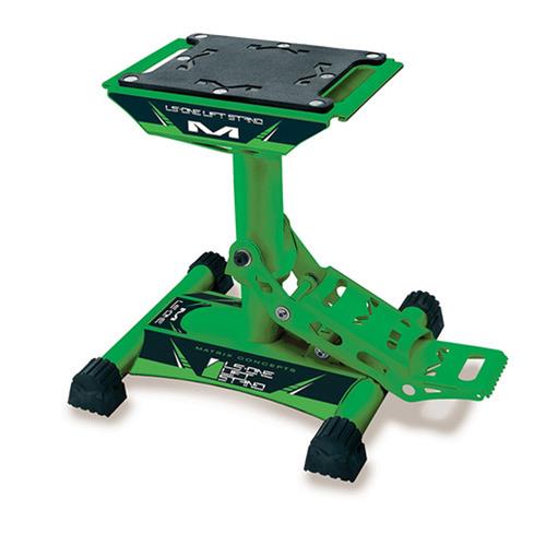 Matrix Concepts LS1 Lift Stands LS1-105 Stand, LS1, Foot Pedal Type, 500 lbs. Capacity, Steel, White/Green Powdercoated, 15.500 in. Overall Height, Each