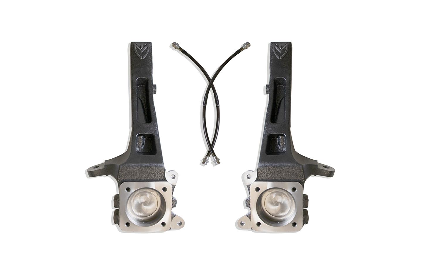 MaxTrac 03-18 Toyota 4Runner 2WD 4in Front Lift Spindles w/Extended DOT Compliant Brake Lines