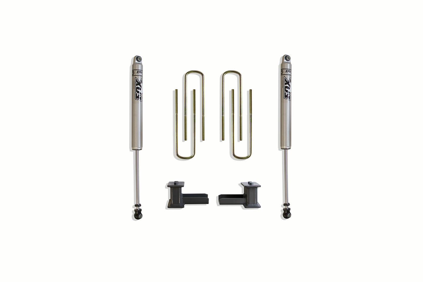 Maxtrac 2021+ Ford F-150 2WD 4in Blocks/U-Bolts - Fox Shocks (Rear)