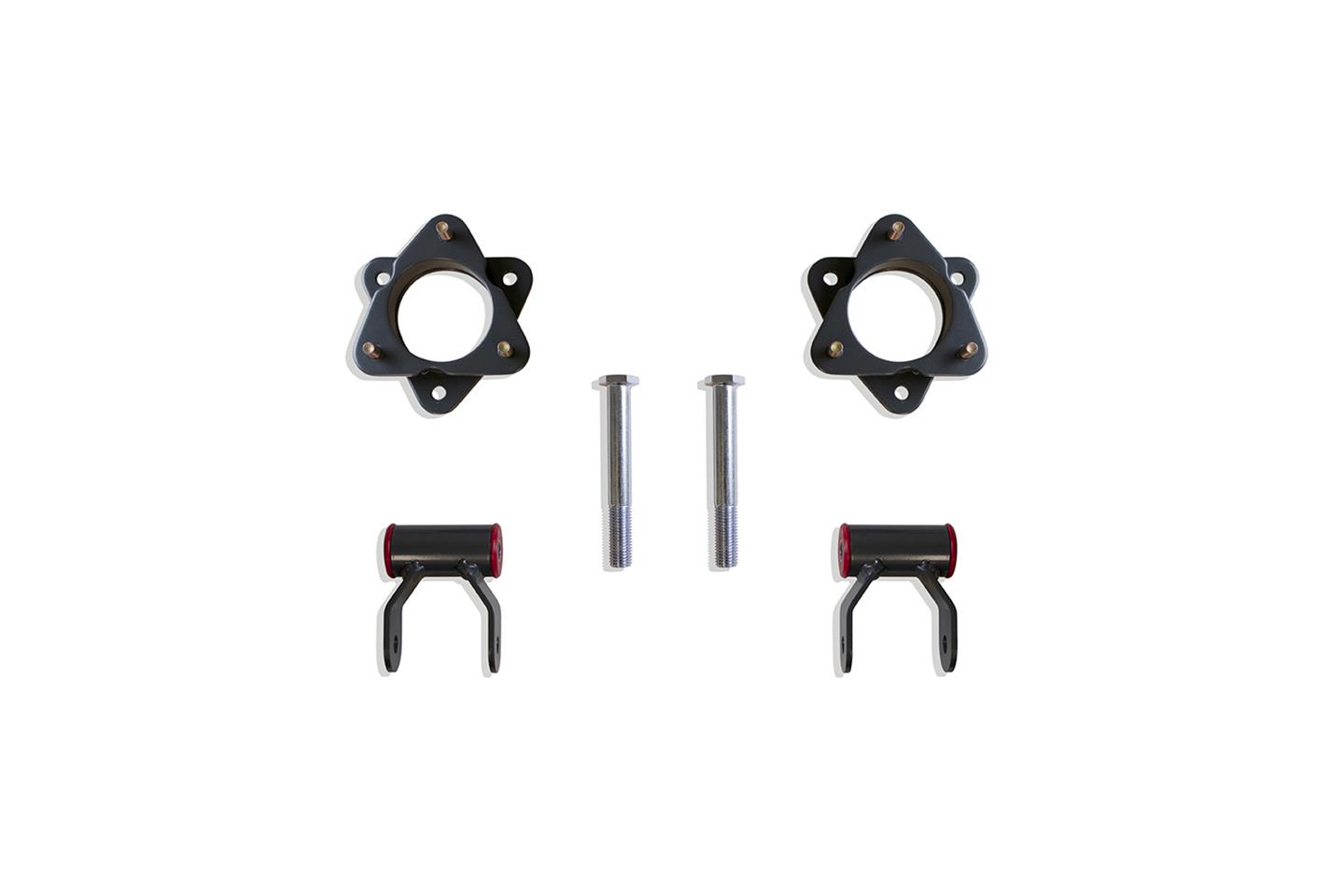 MaxTrac Suspension Leveling Kits for 2019-2024 SIERRA 1500, SILVERADO 1500 - MP881931 Kit, Front Spacers, Rear Shackles, 3 in. Front, 1 in. Rear, Chevrolet, GMC, Kit