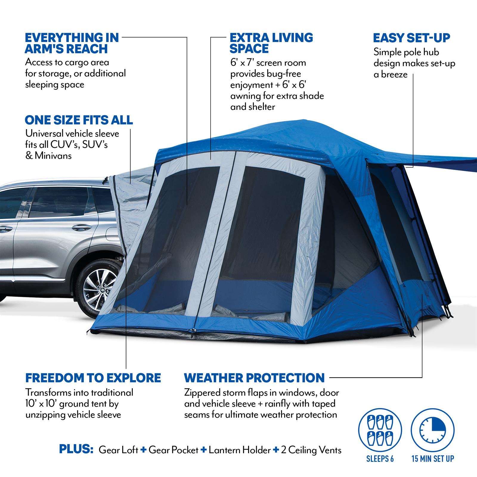 Napier 84000 Napier Sportz SUV Tents with Screen Room | Summit Racing