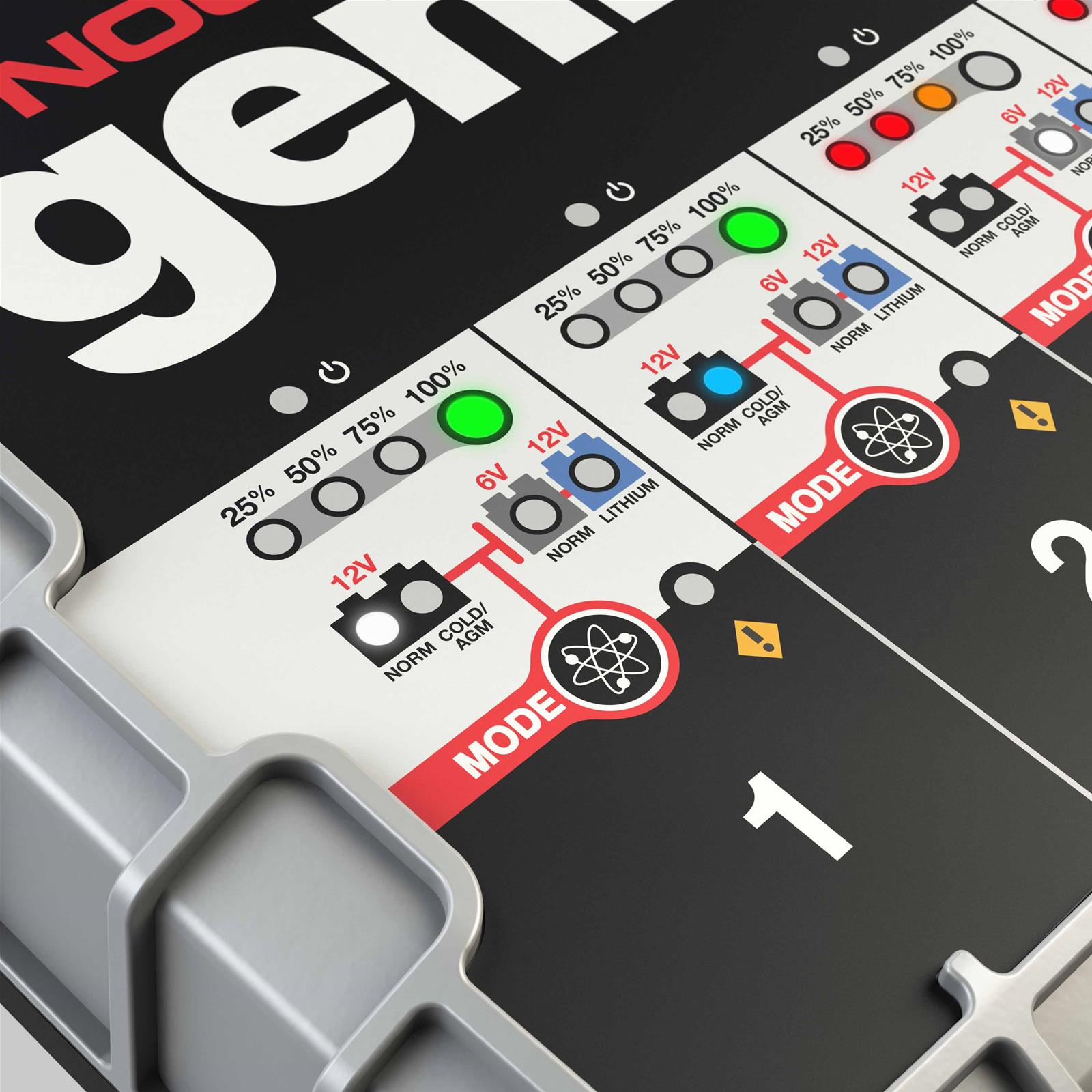 NOCO G4 NOCO Genius 4-Bank Smart Battery Chargers | Summit Racing