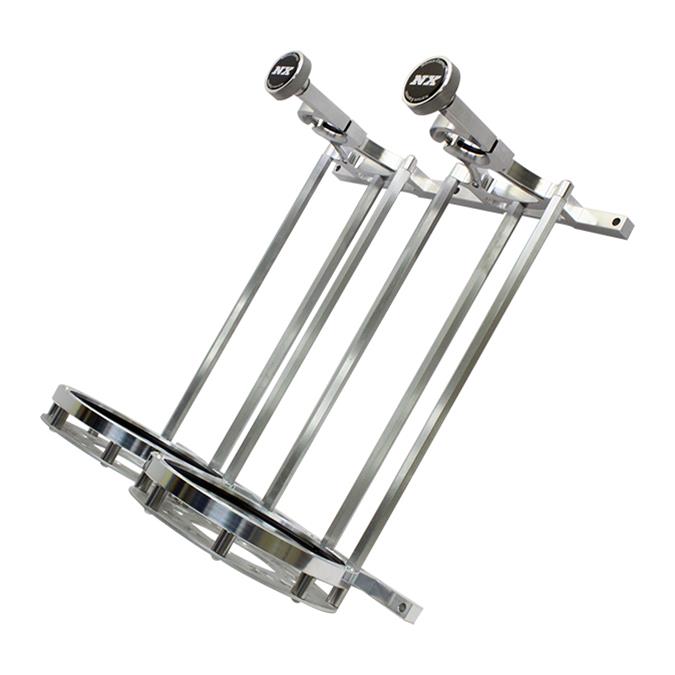 Nitrous Express Stand Up Dual Billet Bottle Bracket for 15lb Bottle (Flat Mount)