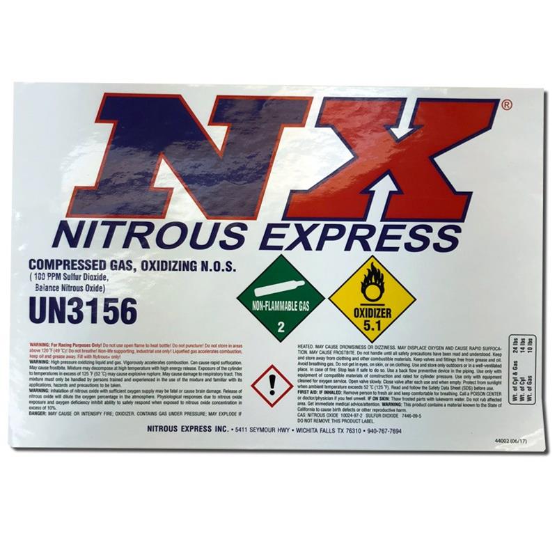 Nitrous Express Bottle Decal for 10lb Bottle thumbnail 7