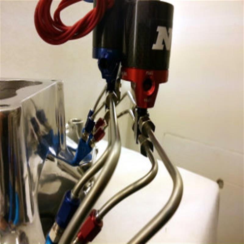 Nitrous Express Black Compact 1 Inlet 4 Outlet Distribution Block thumbnail 2