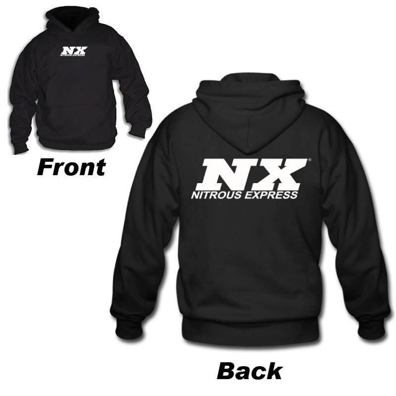 Nitrous Express NX Logo Hooded Sweatshirts 16599 Sweatshirt, Cotton, Black, Pullover, Logo, Men's 3X-Large, Each