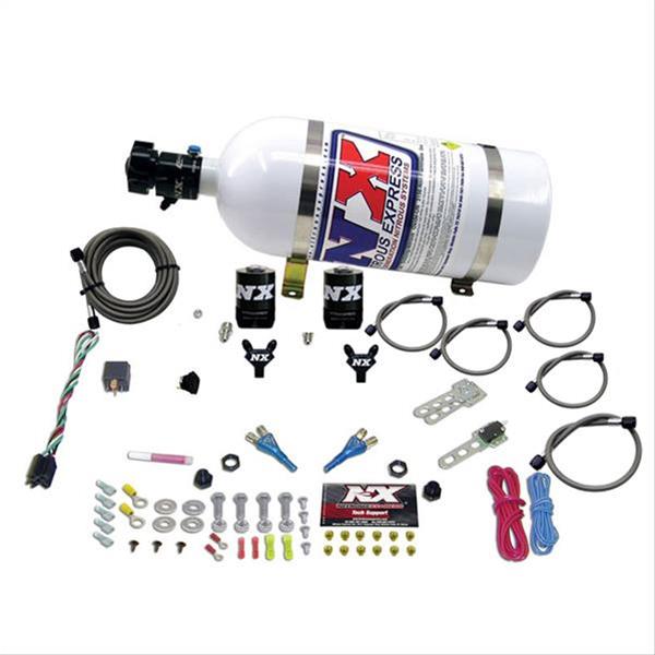 Nitrous Express Dual Nozzle Sport Compact Nitrous Kit (35-50-75HP) w/10lb Bottle