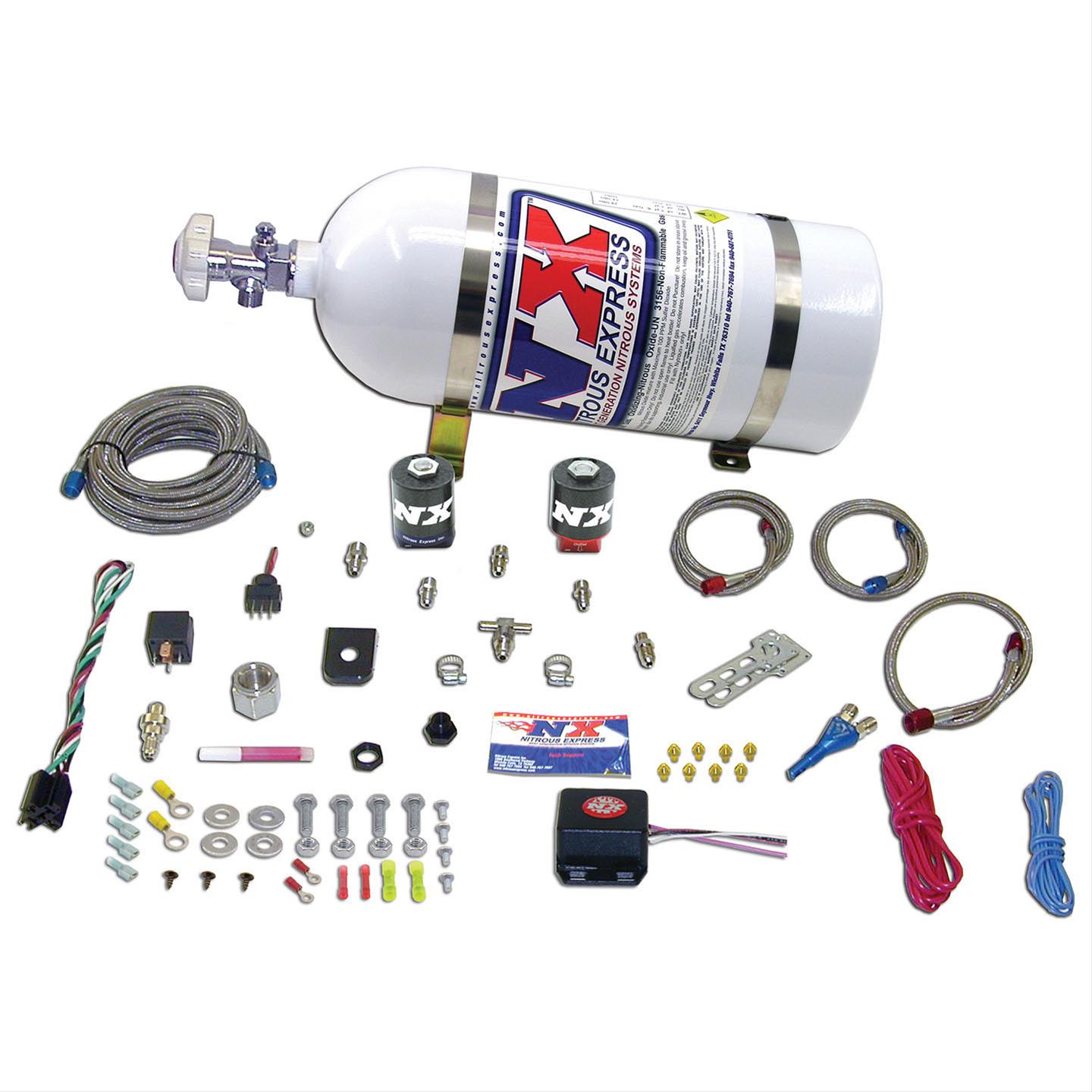 Nitrous Express Universal Fly By Wire Single Nozzle Nitrous Kit w/o Bottle (Incl TPS Switch)