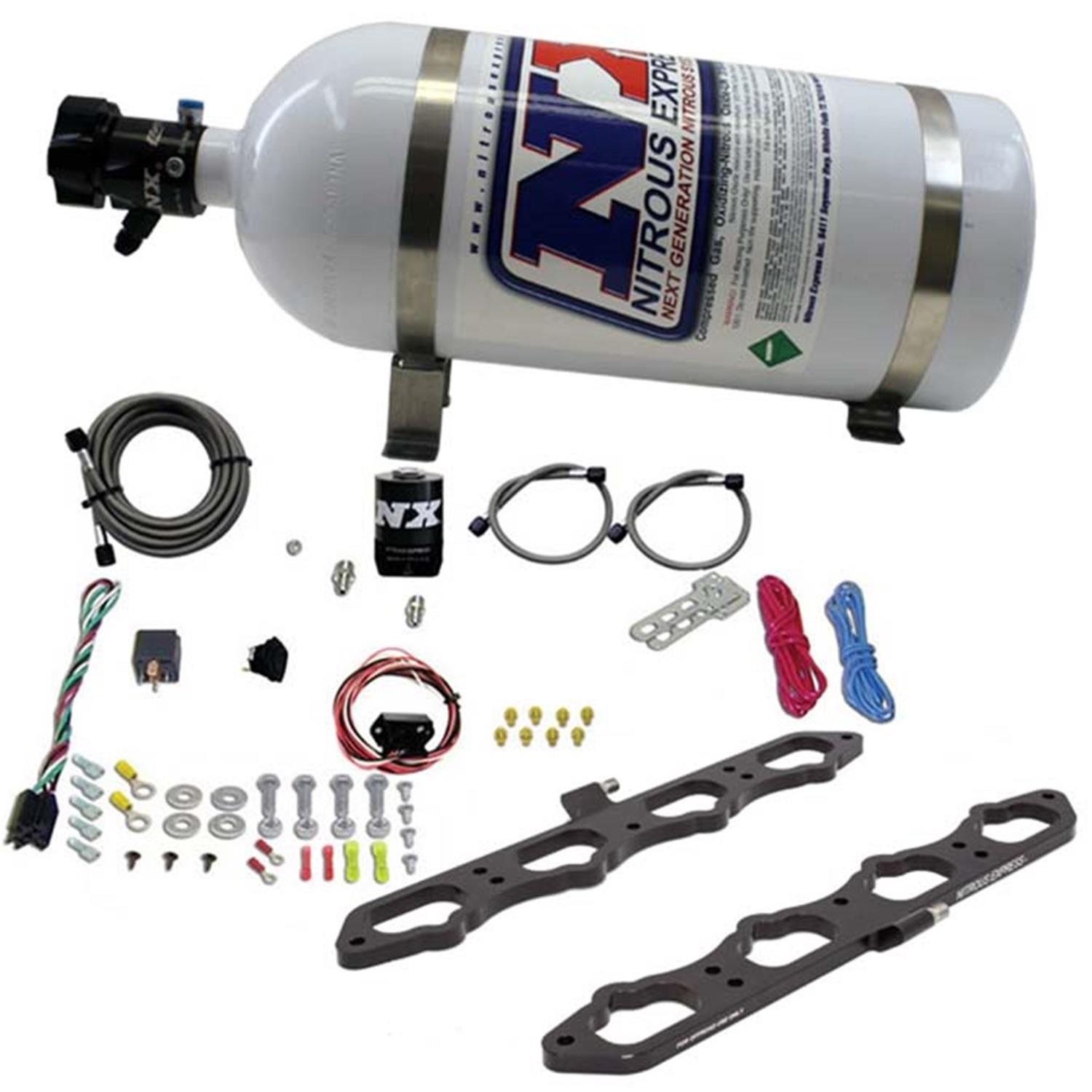 Nitrous Express 2018+ Ford 5.0L Coyote Dry Direct Port Plate System w/10lb Bottle