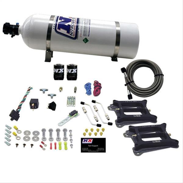 Nitrous Express Dual/4150/Alcohol Nitrous Kit (50-300HP) w/15lb Bottle