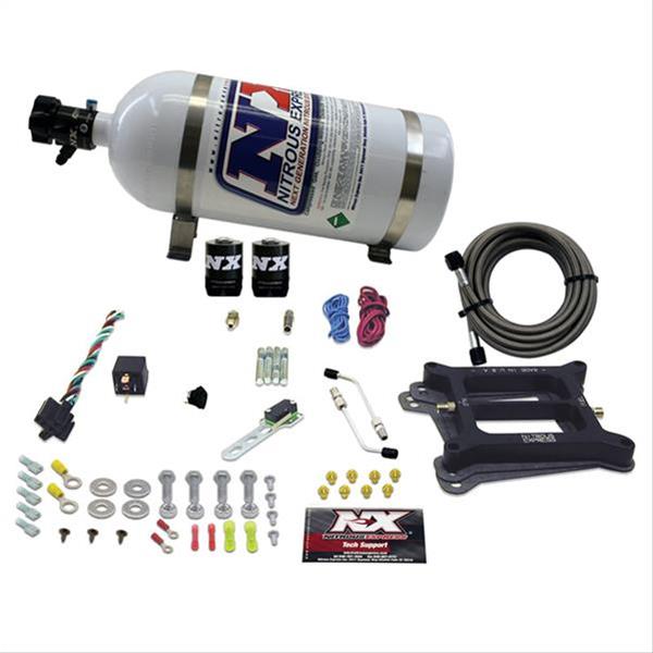 Nitrous Express 4150 4-BBL/Alcohol Nitrous Kit (100-500HP) w/10lb Bottle