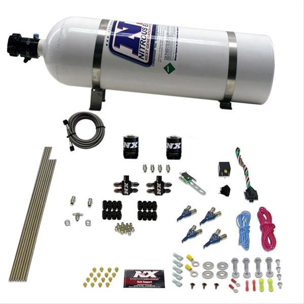 Nitrous Express 4 Cyl Gasoline EFI Nitrous Kit (50-250HP) w/15lb Bottle